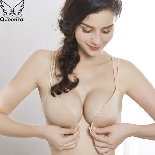 Queenral Intimates Push Up Bras For Women Seamless Bralette Bra Wire Free Sexy Underwear Women Front Closure Brassieres Bra