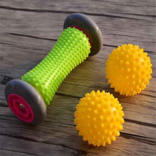 Foot Reflexology Three-piece Muscle Relaxation Siamese Fascia Ball Hedgehog Yoga Foot Acupoint Shoulder Neck Menstrual Tool