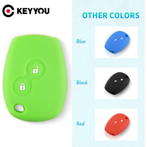 KEYYOU 2/3 Buttons For Renault Kangoo DACIA Sandero Scenic Megane Captur Twingo Modus Silicone Car Key Cover FOB Remote Key Case