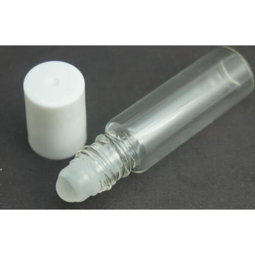 10PCS Glass Roller Ball Bottle Cap Cosmetic Makeup Doterra Essential Oil Blend 5ml