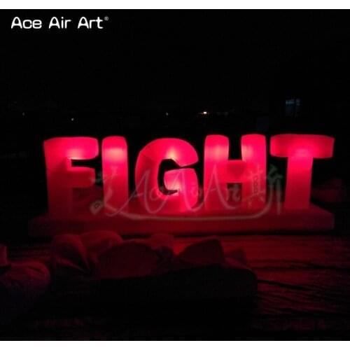 Customized Amasing led letters Inflatable letter model with colorful light,alphabet display survivor words for decoration