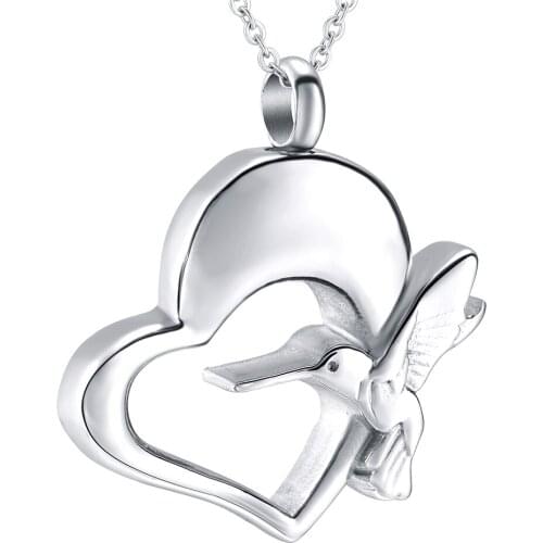 Smiling Angel Cremation Urn Necklace Women With Black Enamel Memorial Funeral Casket Cremation Jewelry Pendant Necklace