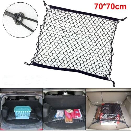 Universal Auto Care Car Trunk Luggage Storage Cargo Organiser Nylon Elastic Mesh Net For Audi A3 A4 B6 B7 B8 A6 Q5 Q3 Accessory
