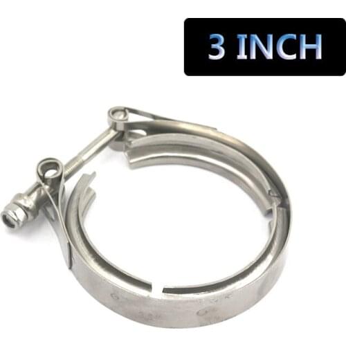 Universal 3 inch Auto Parts V-band clamp kit for Turbo, Exhaust pipes Turbo Downpipe Exhaust Clamp Vband