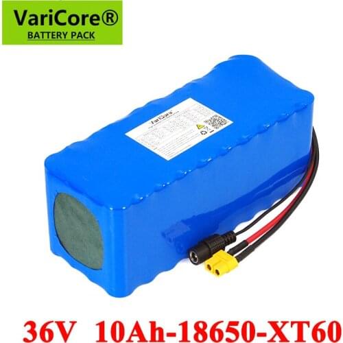 VariCore 36V 10000mAh 500W High Power Balance car 42v 18650 Lithium Battery Motorcycle Electric Car Bicycle Scooter with BMS
