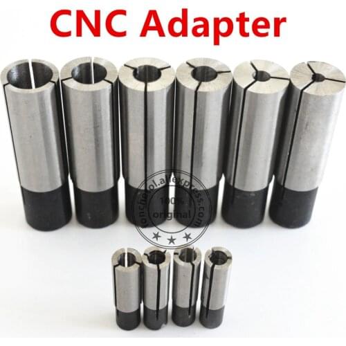 12.7mm-3.175 4 6 6.35 8 10mm-1PCS,Free post CNC Collet conversion sleeve High-precision adapter,engraving machine accessories
