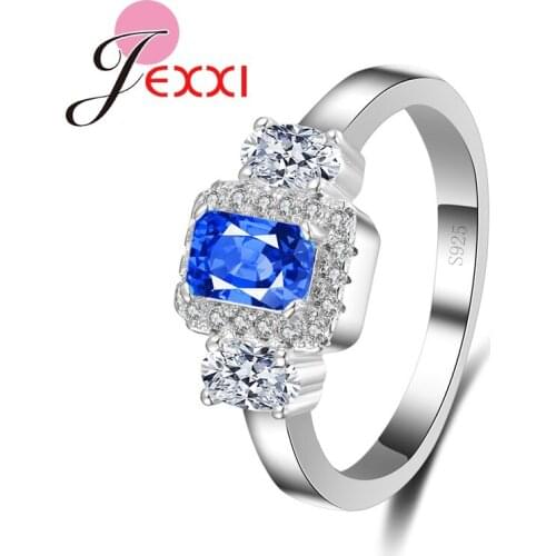 Bridal Wedding 925 Sterling Silver Cubic Zirconia Ring For Women Koean Trend Accessories Bijoux Anillo Mujer Wholesale Jewelry