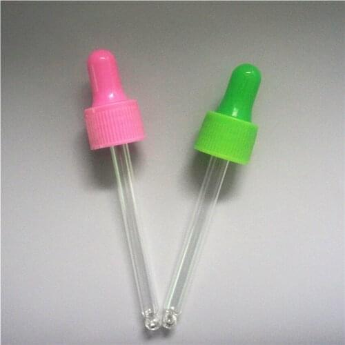 20-300pcs size 18/410 Essential Oil Bottles Cap Pink/green Glue Head Dropper Lid Plastic Cover with pipe glass bottle 5-100ml