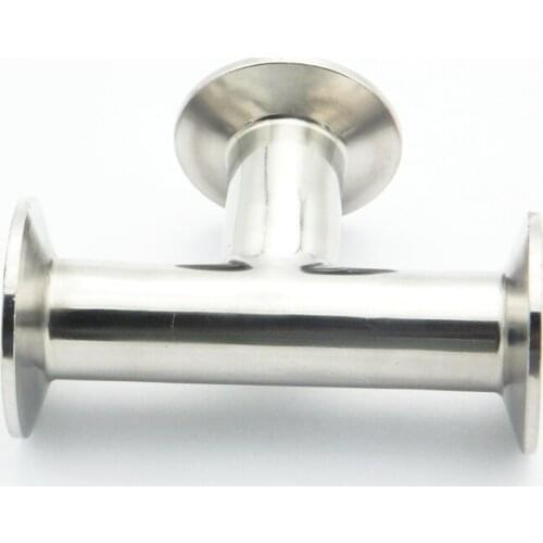51mm OD 304 Stainless Steel Sanitary Ferrule Tee Connector Pipe Fitting For Home Brew Homebrew Fit 2" Tri Clamp