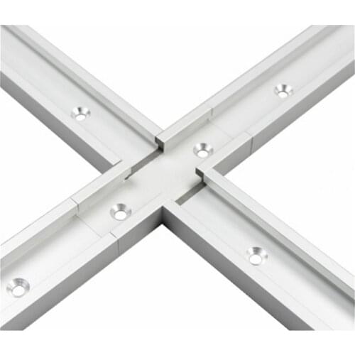 80mm Aluminium Alloy T-track Cross Connecting Parts Woodworking T-slot Miter Track Jig With Screws Carpenter Woodworking Tools