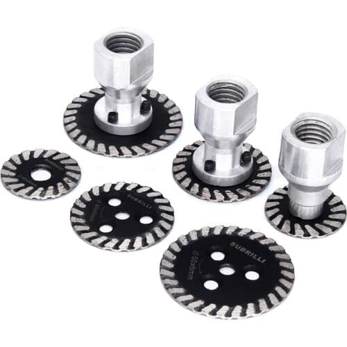 Hot pressed Diamond Mini Turbo Cutting Blade With Removable Flange M14 & 5/8-11 Diamond Carving Disc Saw Blade For Stone Granite