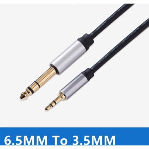 Aux Cable 3.5mm to 6.5mm Audio cable Jack 3.5 to 6.35 6.5 Male to Male Aux Cord for Guitar Mixer Amplifier CD Player Speaker