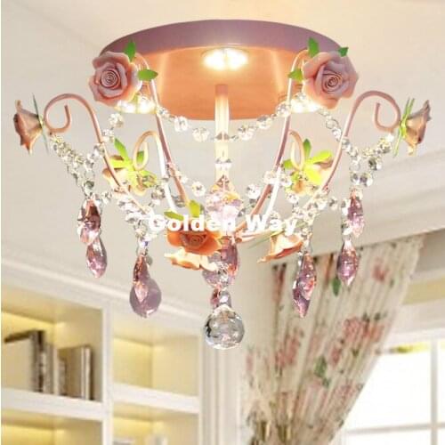Free Shipping Lovely Decorative Pinky Ceiling Lamp Child Bedroom Lamps for Balcony Home Decoration AC LED Home Decorative Lamp