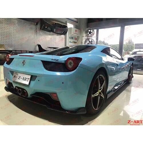 Z-ART carbon fiber side skirts for Ferrari 458 high quality carbon fiber side blades for Ferrari 458 carbon fiber side lip