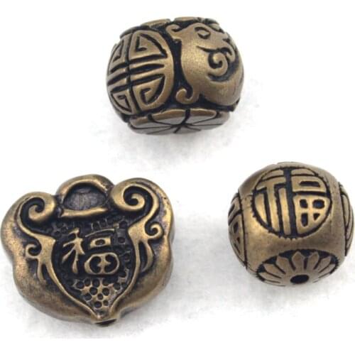 Vintage style beads bronze metal beads spacer DIY beads for jewelry making 1 piece wholesale