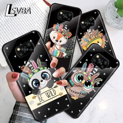 Cute Cartoon Animals For Xiaomi POCO F3 F2 X3 NFC X2 M2 Pro Tempered Glass Hot New Shell Luxury Cover Phone Case