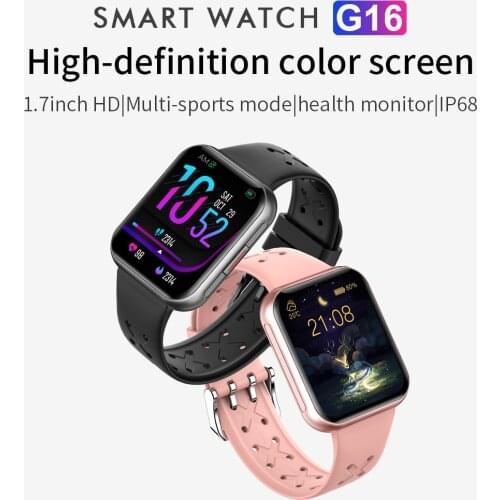 G16 1.7 inch Smart Watch Men Full Touch Fitness Tracker Blood Pressure Heart Rate Smart Clock Women Smartwatch For Xiaomi iPhone