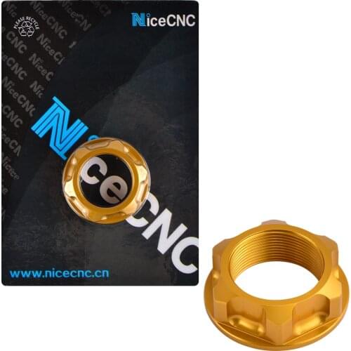 NICECNC M24X1.0 Steering Stem Nut For Suzuki RM125 RM250 RMZ250 RMZ450 RMX450Z RM 125 250 Z250 Z450 X450Z RMZ 250 450 RMX 450Z