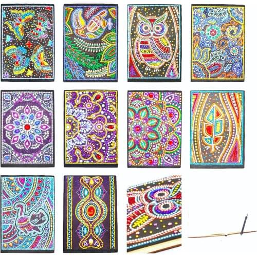 Huacan New 5D DIY Diamond Painting Notebooks Butterfly Special Shaped Diamond Art Kits Embroidery Mosaic Christmas Gift