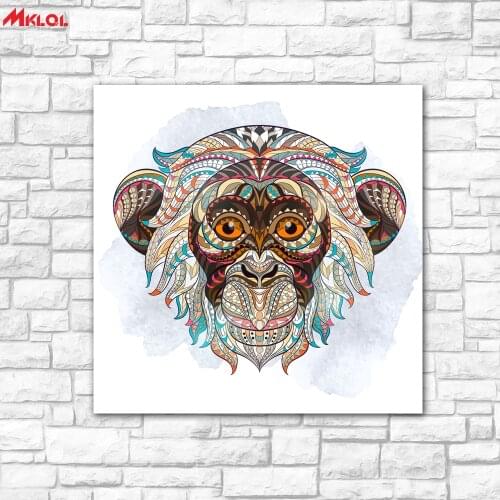 Monkey head animal Oil Painting Wall Art Picture Paiting Canvas Paints Home Decor Abstract Print Painting Modern Wall Decor