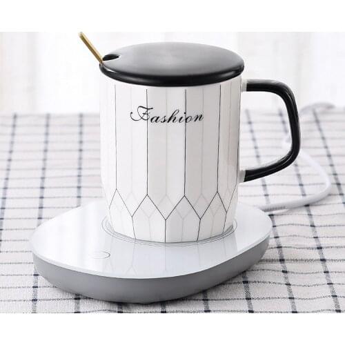 Heater Milk Coffee Mug Company Unit Gift Cup Creative Ceramic Intelligent Thermostat Cup Automatic Induction Insulation Base Cup