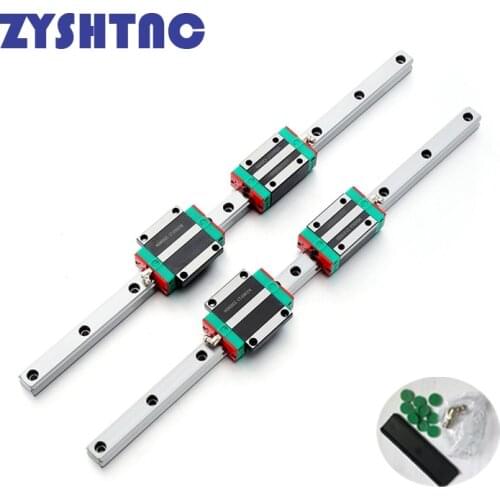 2pc HGR30 HGH30 Square Linear Guide Rail ANY LENGTH+4pc Slide Block Carriages HGH30CA/flang HGW30CC CNC Router Engraving