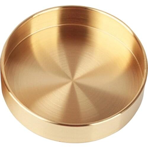 Copper Round Storage Tray Desk Metal Storage Organizer Rose Gold Jewelry Organizer Small Object Storage Dishes Home Decor