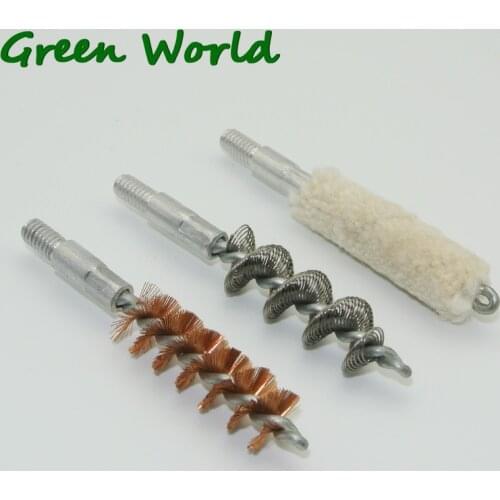 Green World 3pcs/lot .357cal/.40cal/.45cal Gun Clean Brush Kit ,Rifle Pistol Gun Cleaning Brush