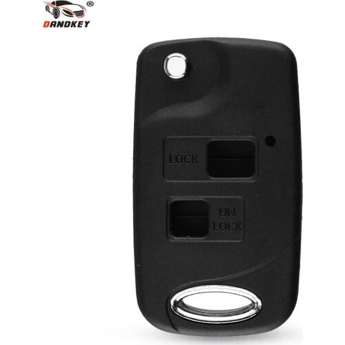 Dandkey 2 Buttons Flip Floding For Toyota Yaris Carina Corolla Avensis Switch With TOY47 Blade Remote Key Shell Fob Replacment