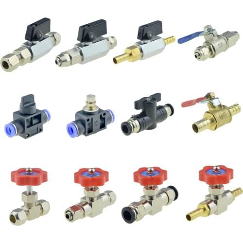 Pneumatic Valve Quick Fitting 4mm 6mm 8mm 10mm 12mm OD Compressor Air Hose Water Pipe Flow Adjust Speed Control Crane Couplings