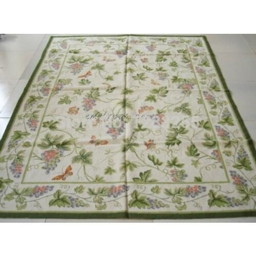 Entirely Handmade Needlepoint New Needle-point Plain Knitting Wool Hand-made Carpet Knitted Sofa Blanket Classic Knitting