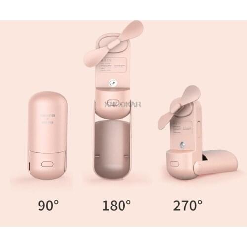 Portable Fan Folding Spray Fan Air Cooler Fan USB Rechargeable Desktop Mini Fan 4 Gear Silent Summer Ventilador For Home Office