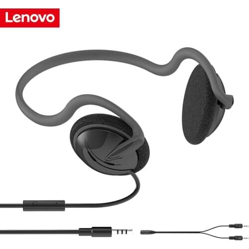 Lenovo P510+ Wired Neckband Headphones 3.5 Mm Noise Cancelling Hi-Fi Stereo Sound Gaming Headset For PC Desktop Compute