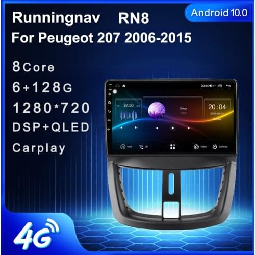 Runningnav For Peugeot 207 2006-2015 Android Car Radio Multimedia Video Player Navigation GPS