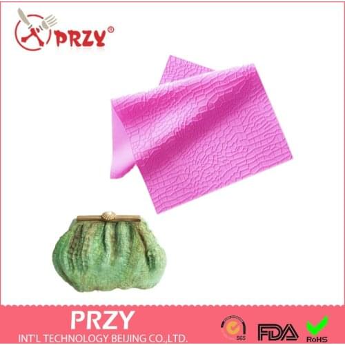 Silica Gel DIY Silicone Croco Lace Mold Fondant Cake Decorating Tools Polymer Clay Mold Lace Mat Moulds Silicone Rubber PRZY