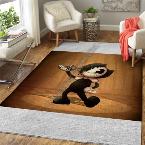 Funny Cartoons Rug Square Anti-Skid Area Floor Mat Rug Non-slip Mat Dining Room Living Room Soft Bedroom Carpet 02