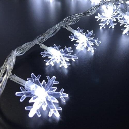 5pcs 0.6W 1.5M 10LEDs Snowflake String Light