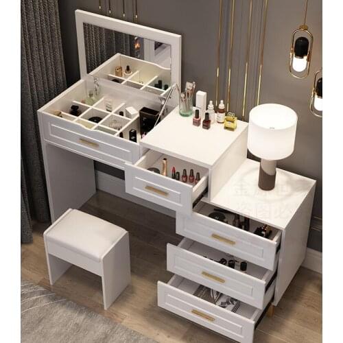 Dressing table bedroom modern simple storage cabinet integrated network red ins wind light luxury multi-functional flip table