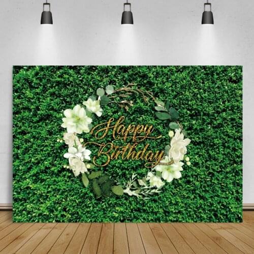Vinyl Backdrop For Photography Green Tree Leaves Photo Wall Birthday Party Customized Poster Banner Photo Background Photostudio