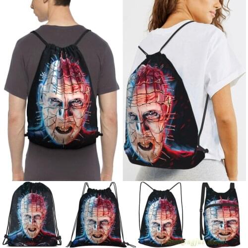 Pinhead (Hellraiser) Women Drawstring Sackpack Gym Bags Men Outdoor Travel Backpacks For Training Fitness Swimming Bag