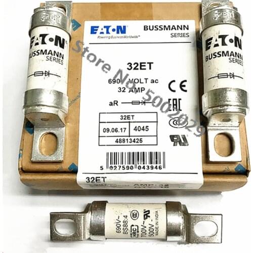 10Pcs New original BUSSMANN Slow melt fuse BS88: 4 25ET 25A 32ET 32A 35ET 35A 40ET 40A 45ET 45A 56ET 56A 63ET 63A 80ET 80A 690V