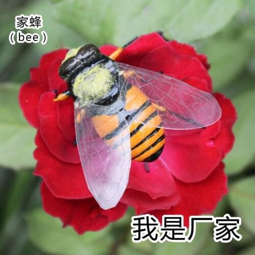 10pcs/ a lot Free shipping Folk Art Clay Material Artificial Animal Model Toy Handmade solid figure Bee MM-001