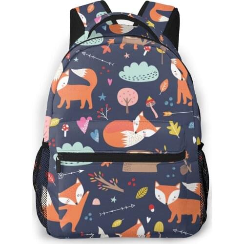 2020 Backpack Women Backpack Fashion Shoulder Bag Comic Cartoon Fox School Bag For Teenage Girl Children Backpacks Travel Bag