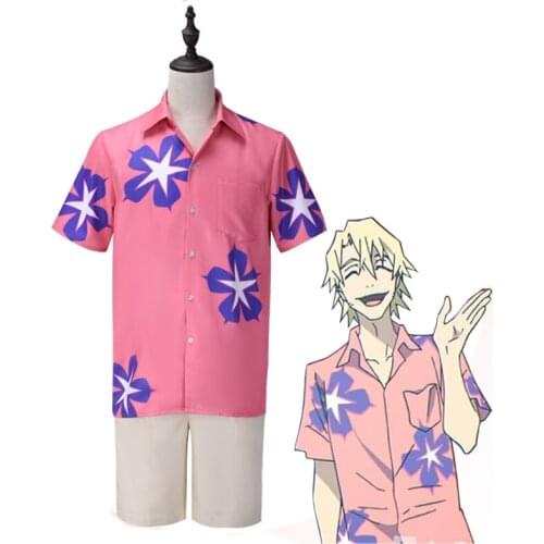 Anime Great Pretender Cosplay Costumes Laurent Thierry Daily T Shirt Pants Summer Suits Adult Men Halloween Anime Outfits