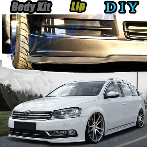 Car Bumper Lip Front Spoiler Skirt Deflector For Volkswagen VW Passat Dasher Quantum Tune Car Modified Body Kit VIP Hella Flush