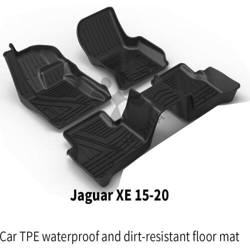 For Jaguar XE Car Carpet Car Floor Mats Custom All-Weather Floor foot Mat Black Full Set Trim To Modified Accessories
