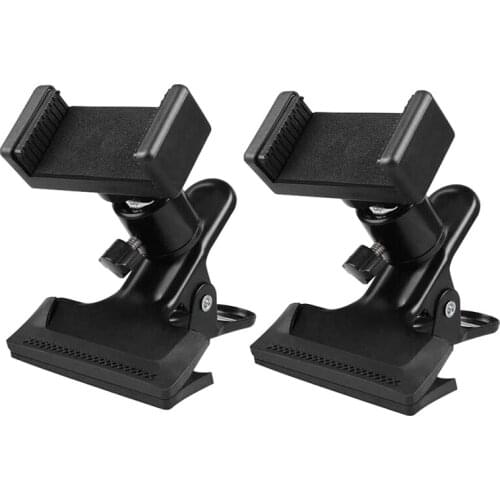 Guitar Bass Ukulele Headstock Cell Phone Holder For Most Brands And Models Cell Phone Clamp Clip Mount 2 PCS