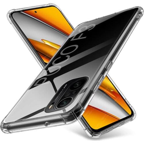 For Xiaomi Poco F3 Case Transparent Shockproof Soft Cover PocoF3 Pocco Poko Poxo Pocophone Little F 3 3F TPU Frame Phone Coque