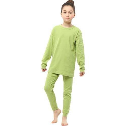 Nightwear Pajamas Kids Baby Girl Boys Cotton Sets Fall Clothes Long Sleeve Solid Outfits Active Comfortable Baby Tracksuits