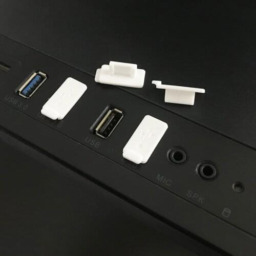 FFFAS 5 Pieces USB Dust Plug Silica Gel Dustproof Hardware Dust Cover Dust-free for PC Computer Power Bank Notebook Laptop